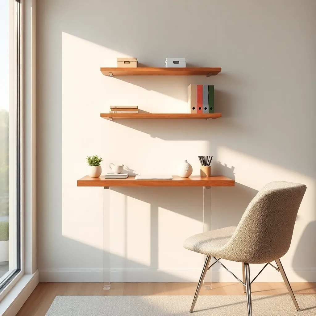 Floating Desk Setup (Efficient Home Office)