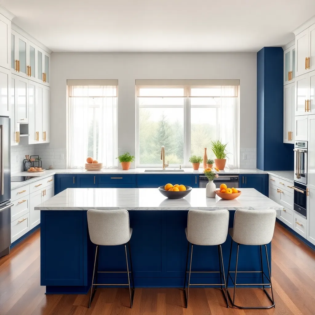 Two-Tone Cabinetry (Dramatic Depth and Dimension)