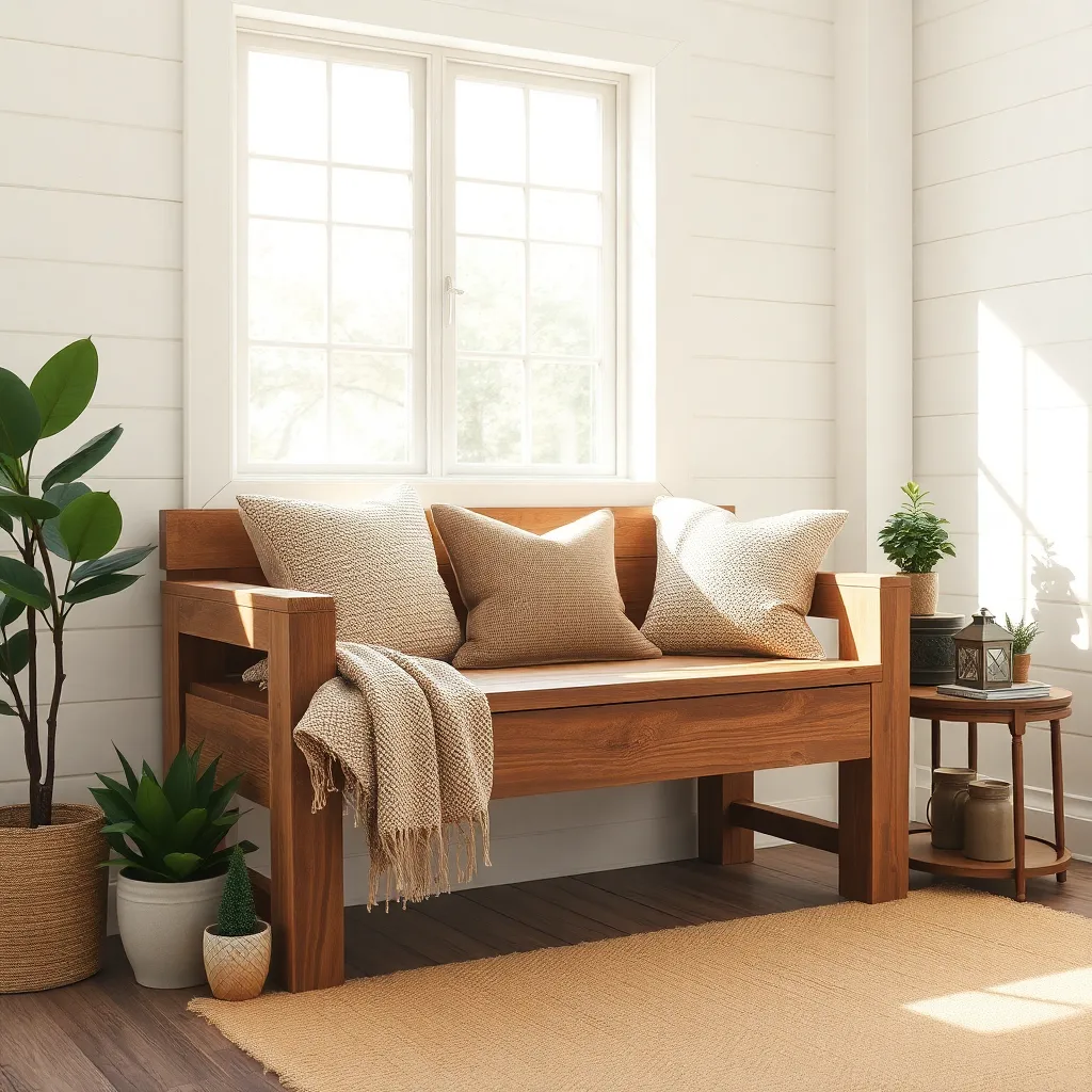 Rustic Farmhouse Bench (Casual Seating)