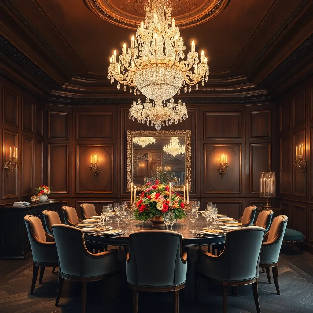 Intricate Chandeliers (Dramatic Lighting)