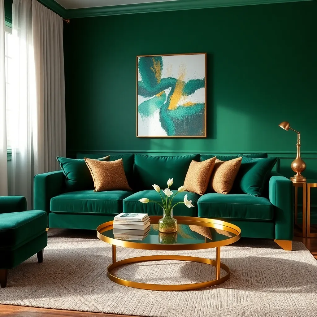 Emerald Green & Gold (Luxurious Harmony)