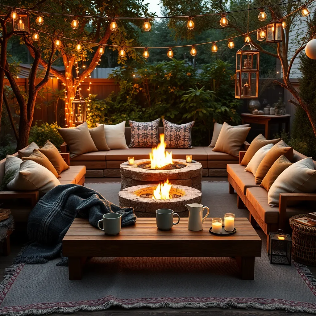 Cozy Fire Pit Circle (Evening Warmth & Ambiance)