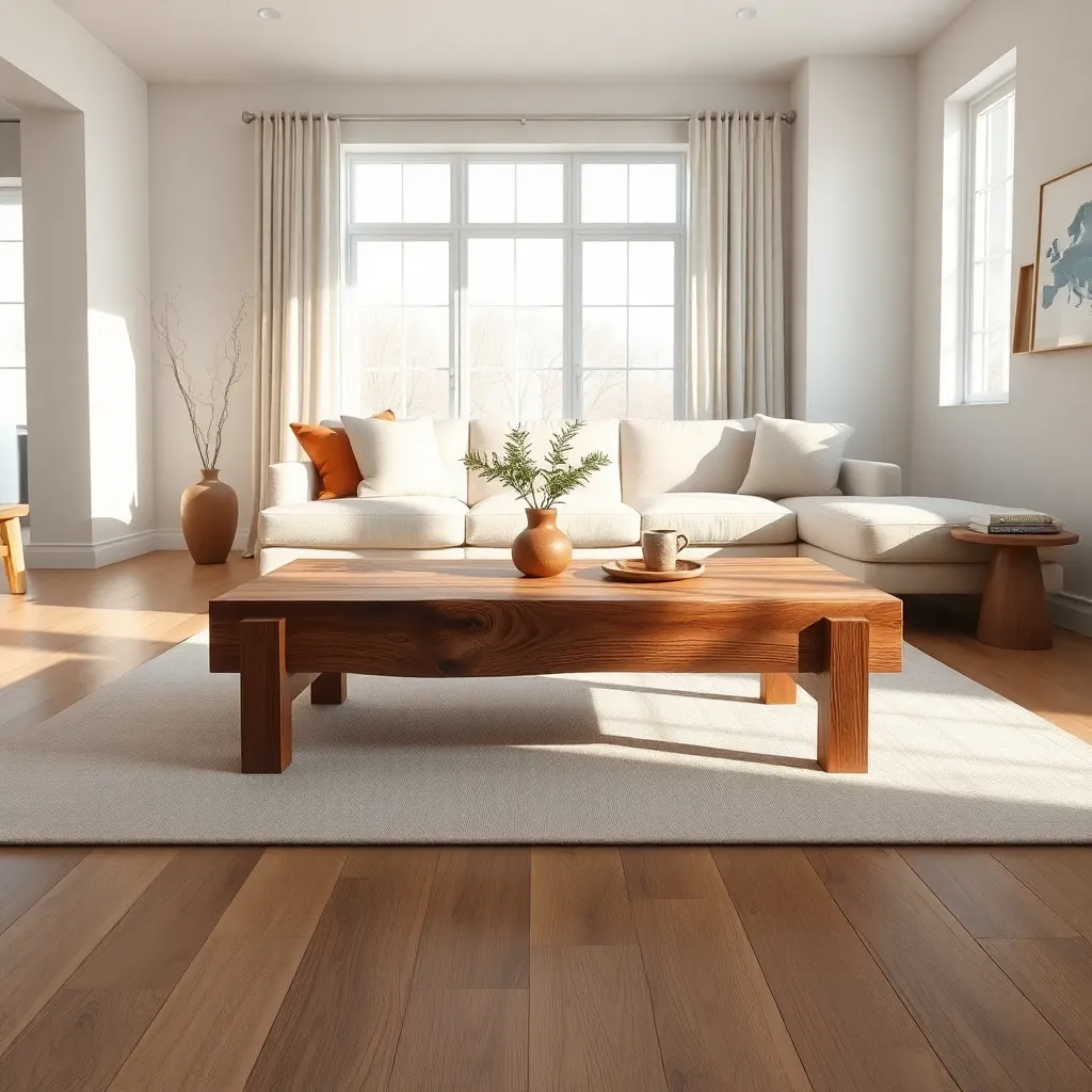 Natural Wood Coffee Tables (Warm Minimalism)