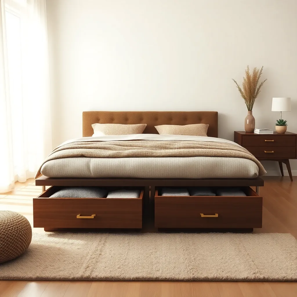 Under-Bed Storage Drawers (Utilize Hidden Spaces)