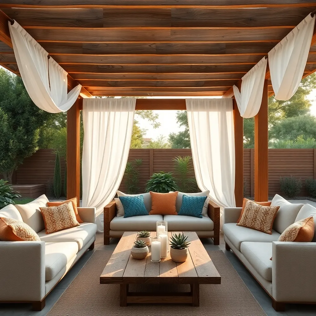 Pergola-Covered Lounge (Shade & Style)
