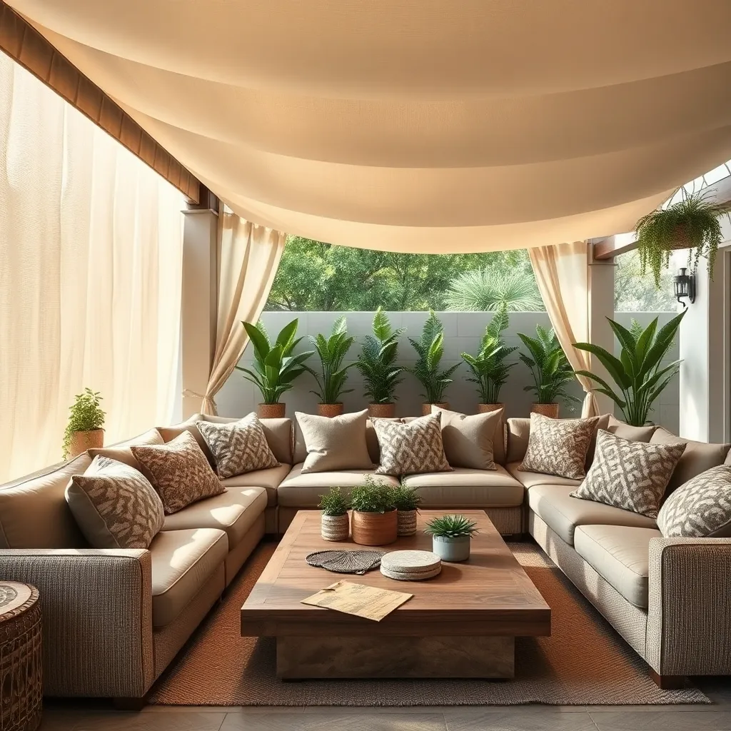 Shade-Enhanced Lounge (Sun Protection & Comfort)