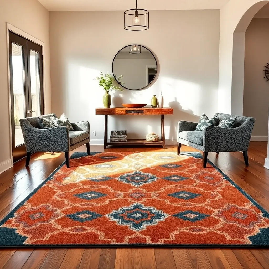 Geometric Area Rug (Patterned Warmth)