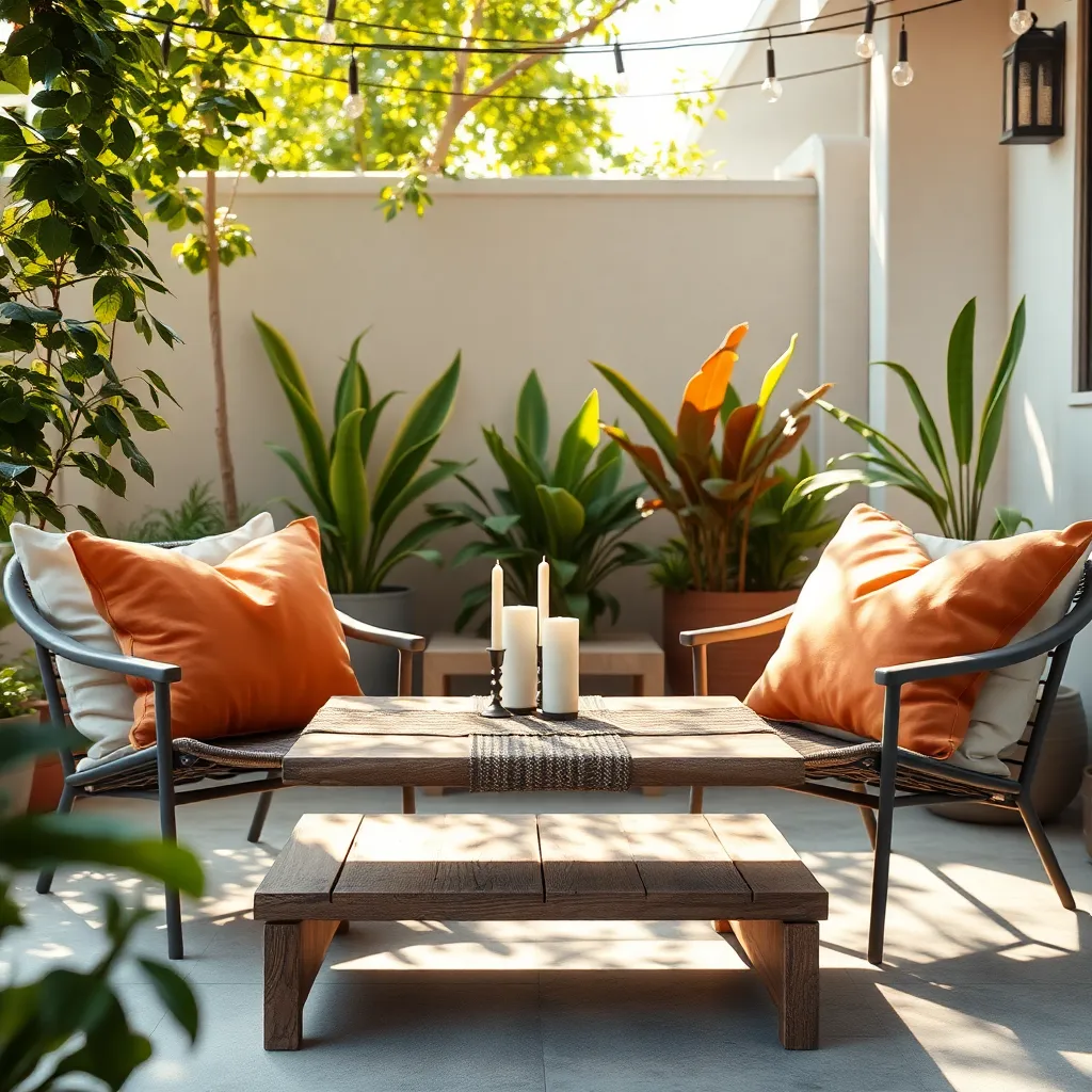 Compact Patio Nook (Intimate Relaxation)