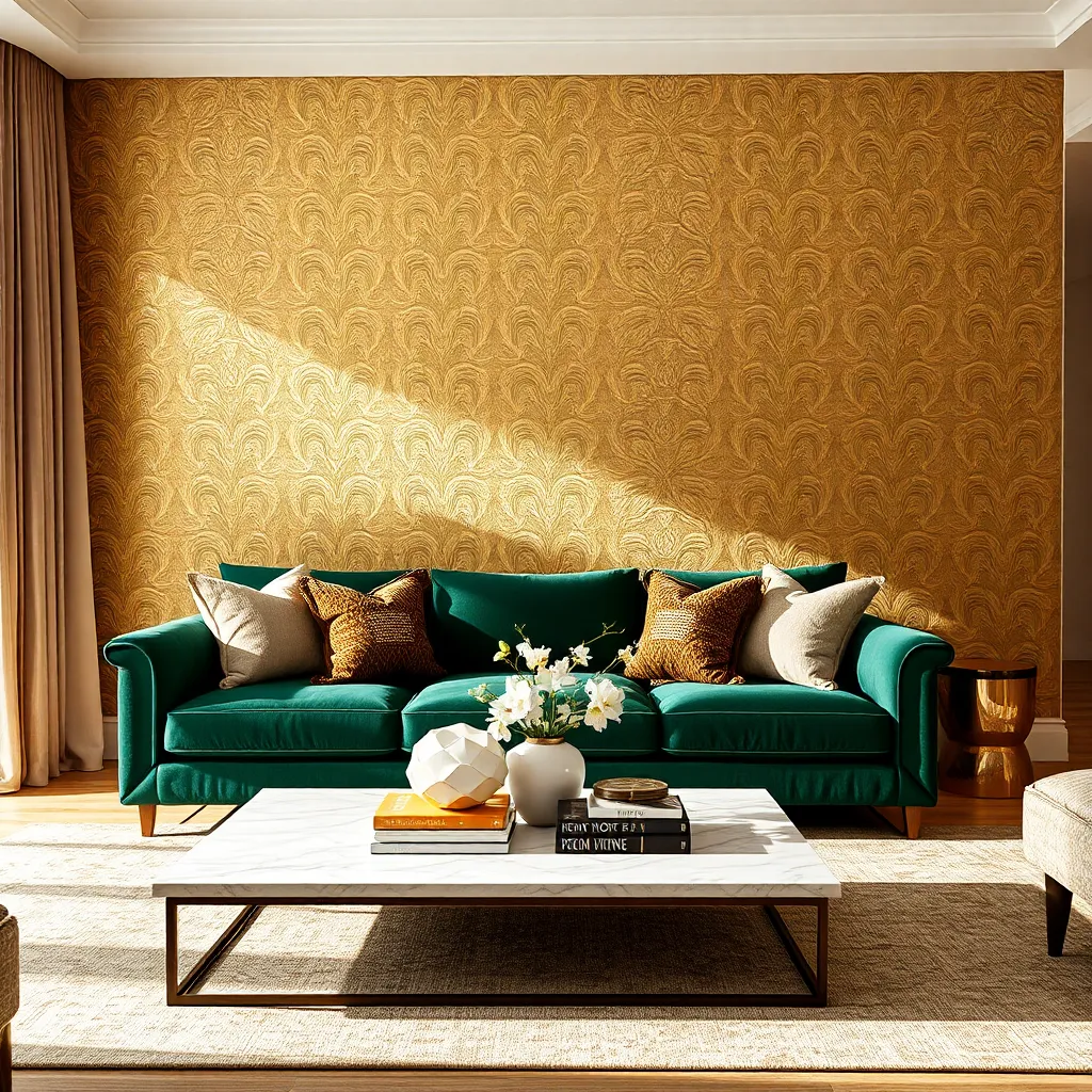 Use Wallpaper with Metallic Accents