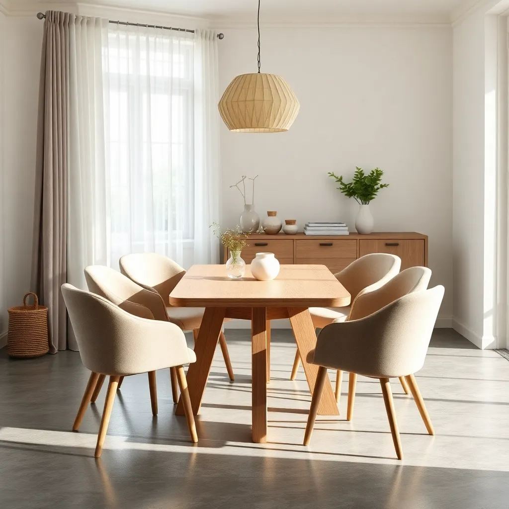 Scandinavian Dining Table (Minimalist Gathering)