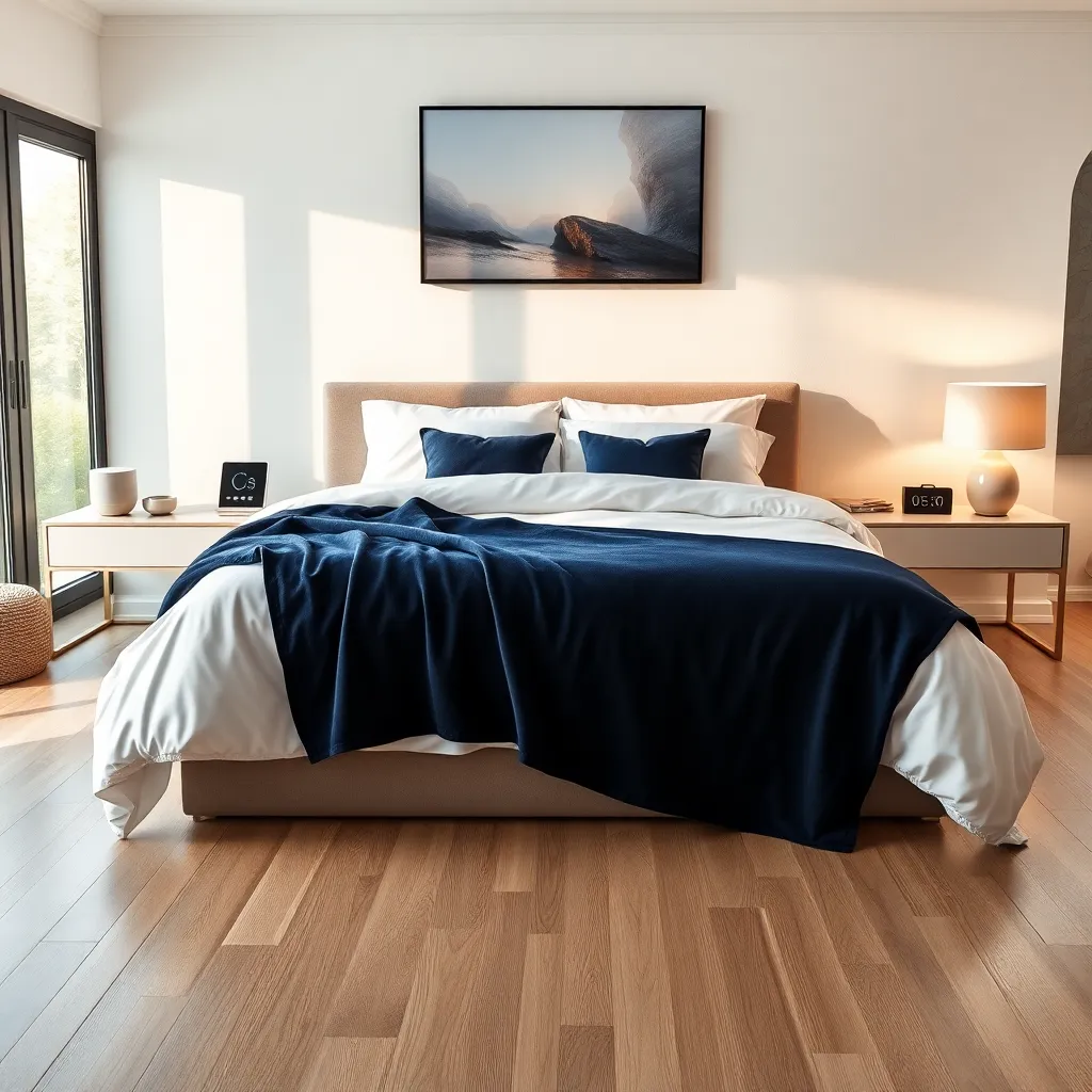 Tech-Savvy Smart Bedroom Setup (Modern Convenience)
