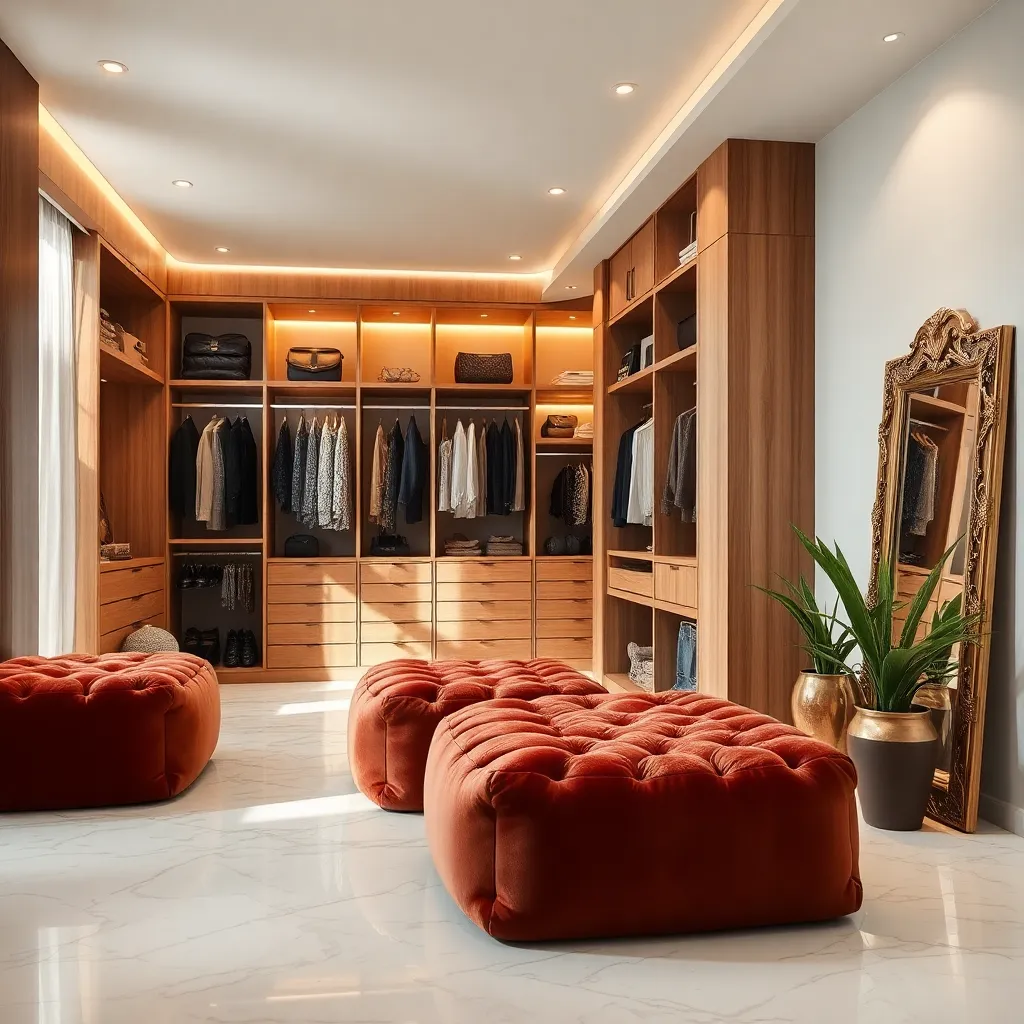Integrated Walk-In Closet Layout (Effortless Organization)
