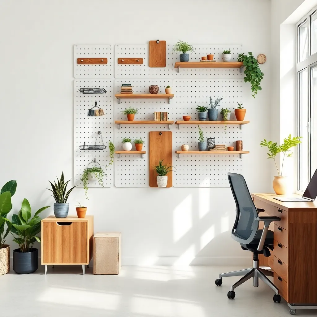 Wall-Mounted Pegboards (Adaptable Storage Solutions)