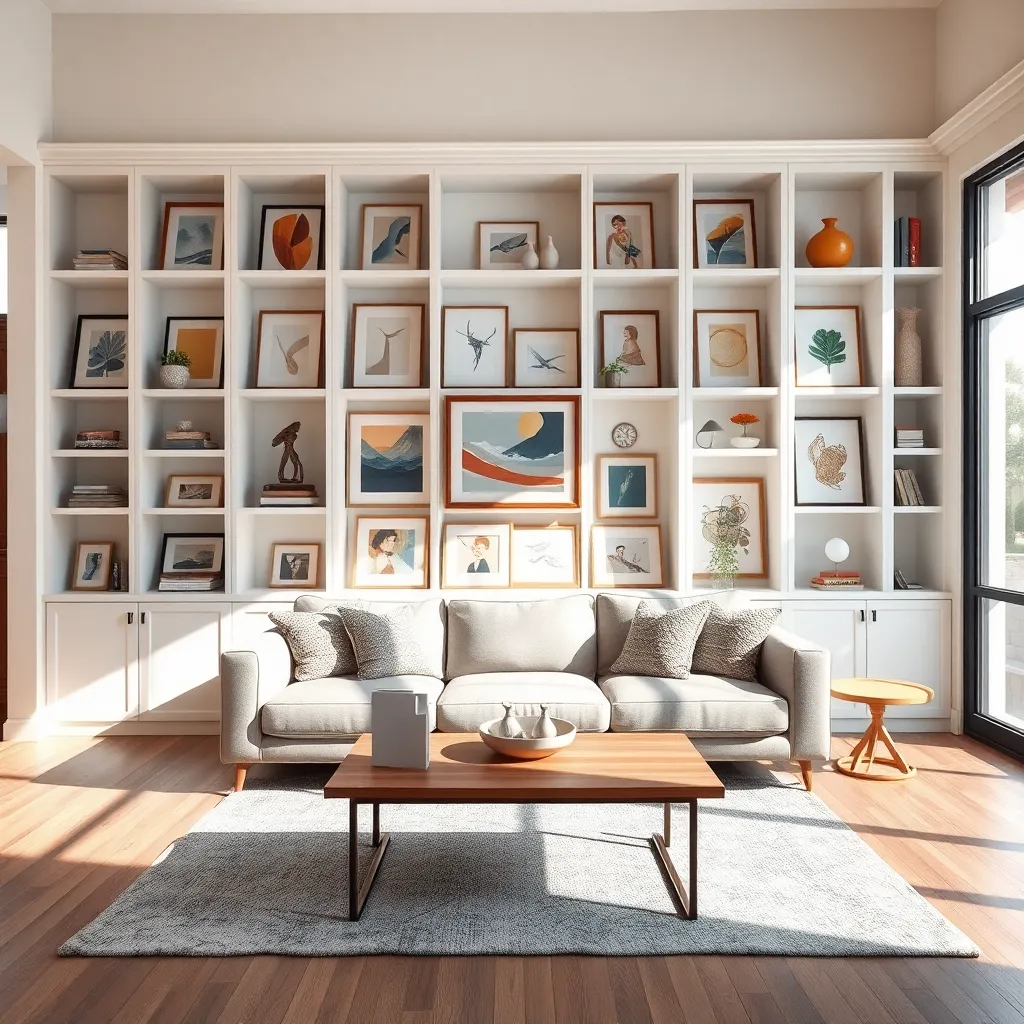 Integrate Art with Shelving