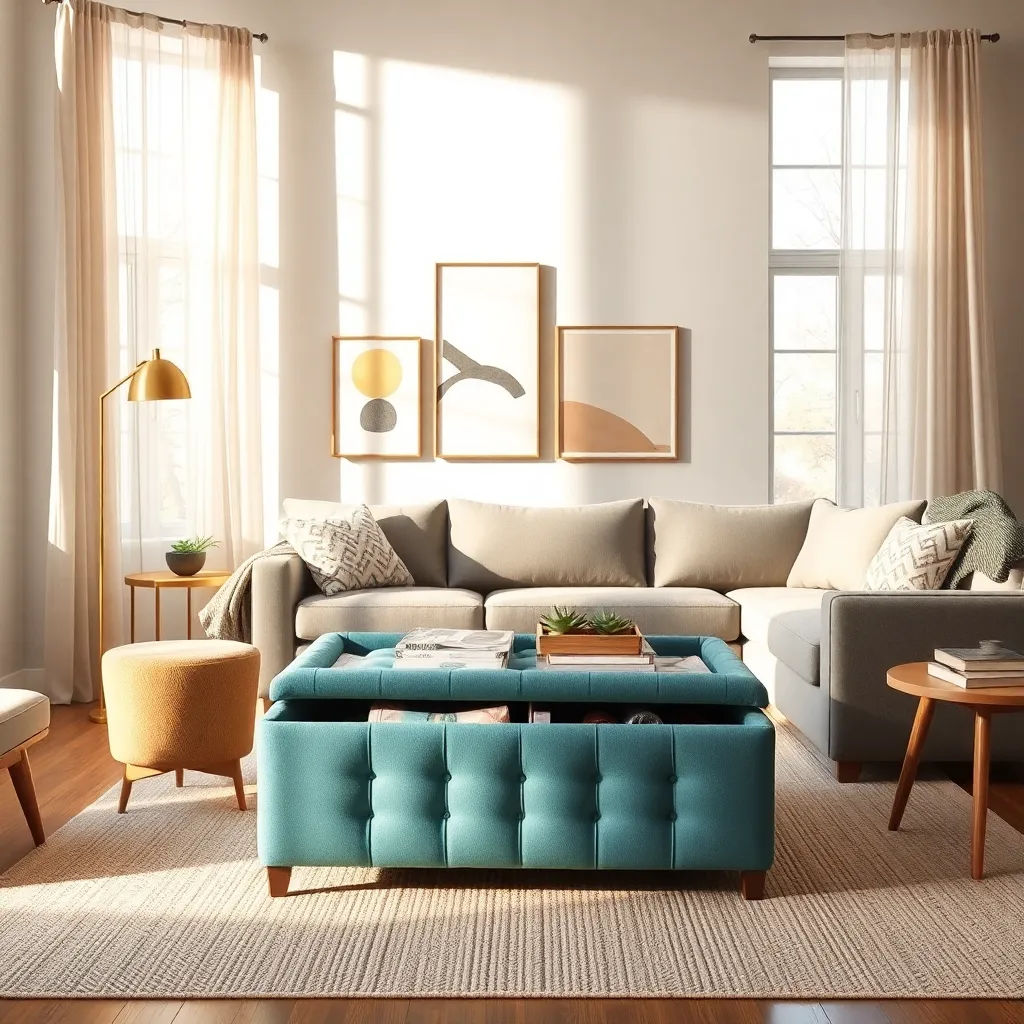 Multi-Functional Ottoman Storage (Dual Purpose Furniture)