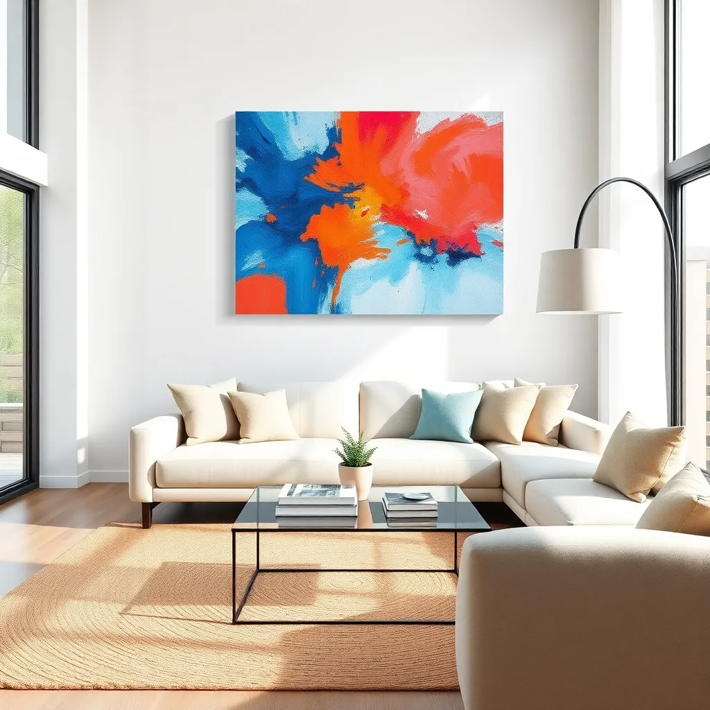 Hang Large Abstract Canvases