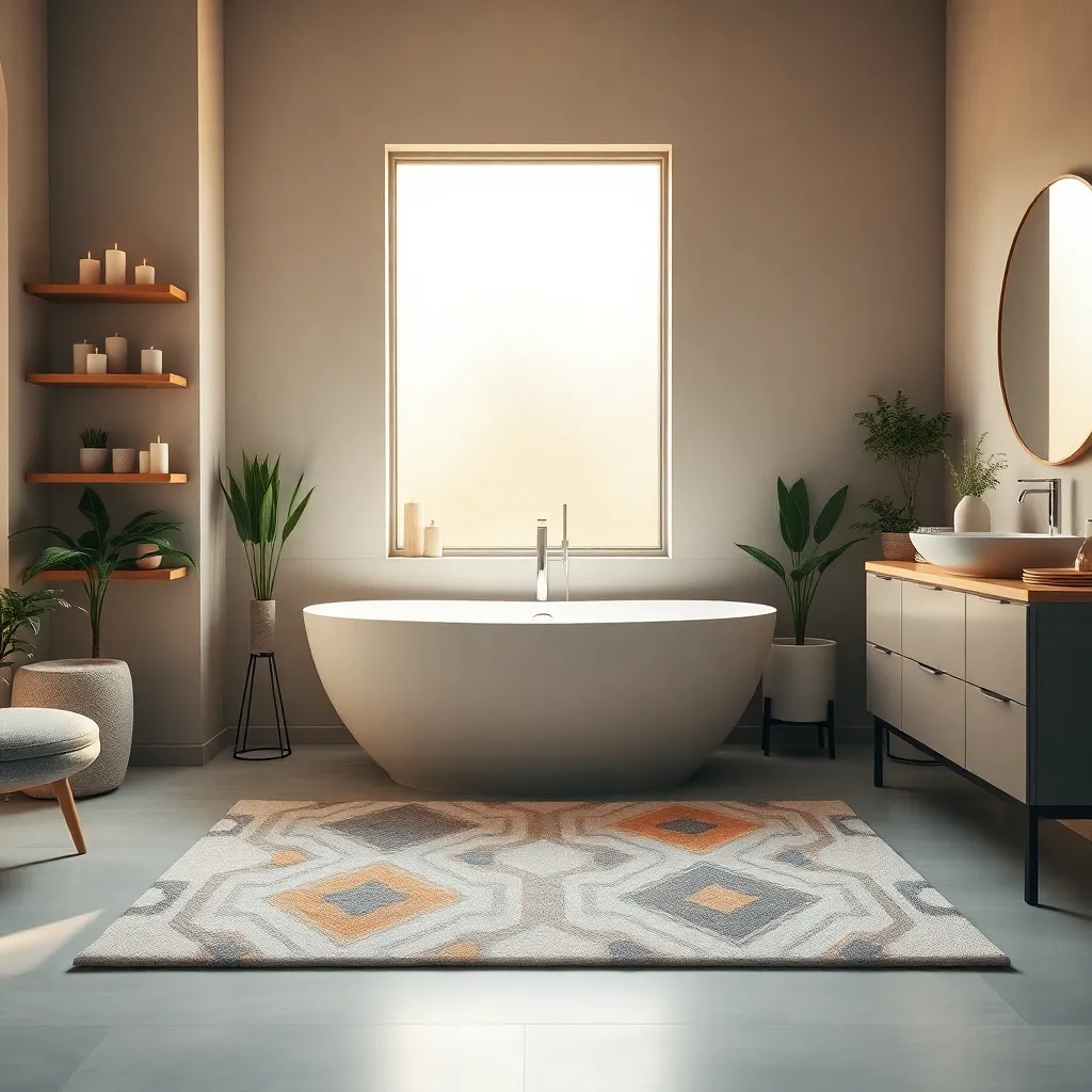Add Geometric Patterned Rugs