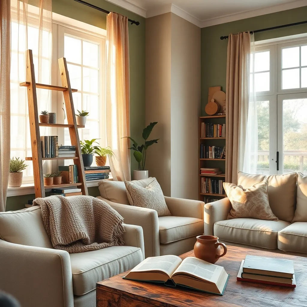 Craft Bookshelves from Vintage Ladders
